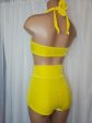 Starlet Ruched Top Yellow Velvet Fashion