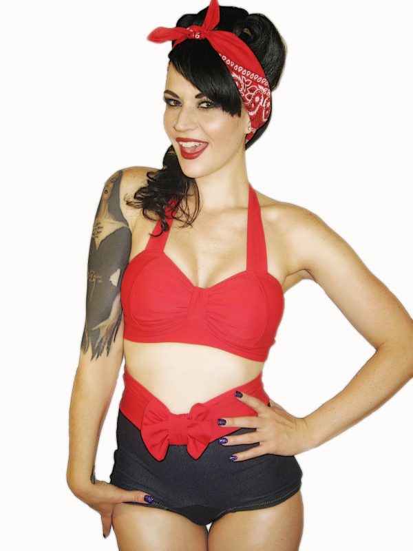 WINK Red Retro Bikini Top Cheap