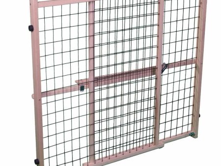 North States Wire Mesh Petgate Extra-Wide Natural Finish 1ea 32 in Sale