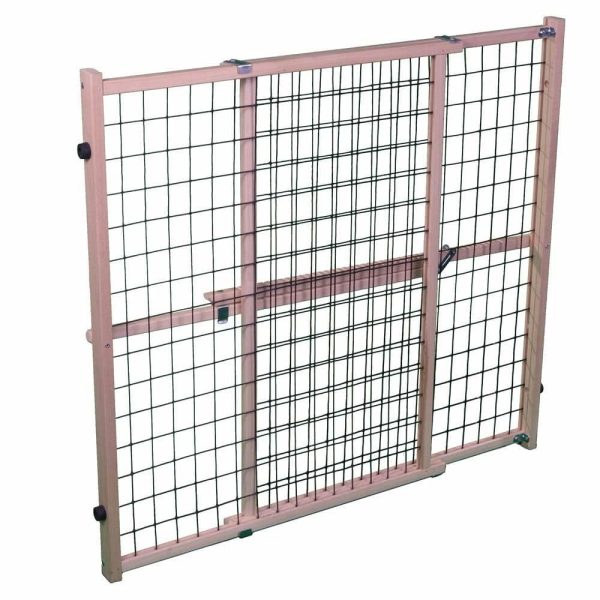 North States Wire Mesh Petgate Extra-Wide Natural Finish 1ea 32 in Sale