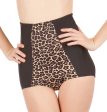 MEOW Black and Leopard Retro High Waist Bikini Bottom Online