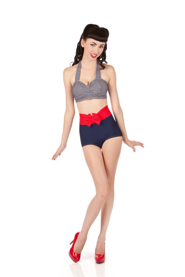 FINAL SALE KATY Retro Highwaisted Bikini Bottom on Sale