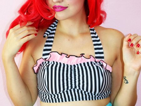 FINAL SALE Dolly Retro Swim Top Hot on Sale