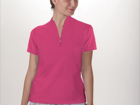 PINK POLO QUARTER ZIP TOP Fashion