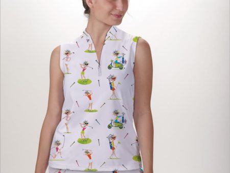 WACKY WANDA SLEEVELESS QUARTER ZIP TOP Online