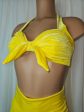 Starlet Ruched Top Yellow Velvet Fashion