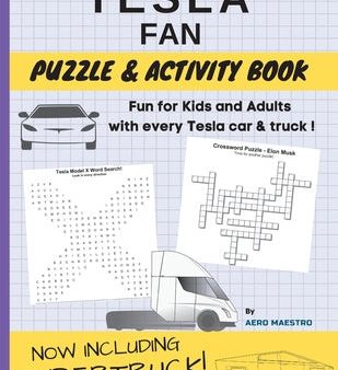 Tesla Fan Puzzle and Activity Book: Fun for Kids and Adults With Every Tesla Car and Truck For Sale